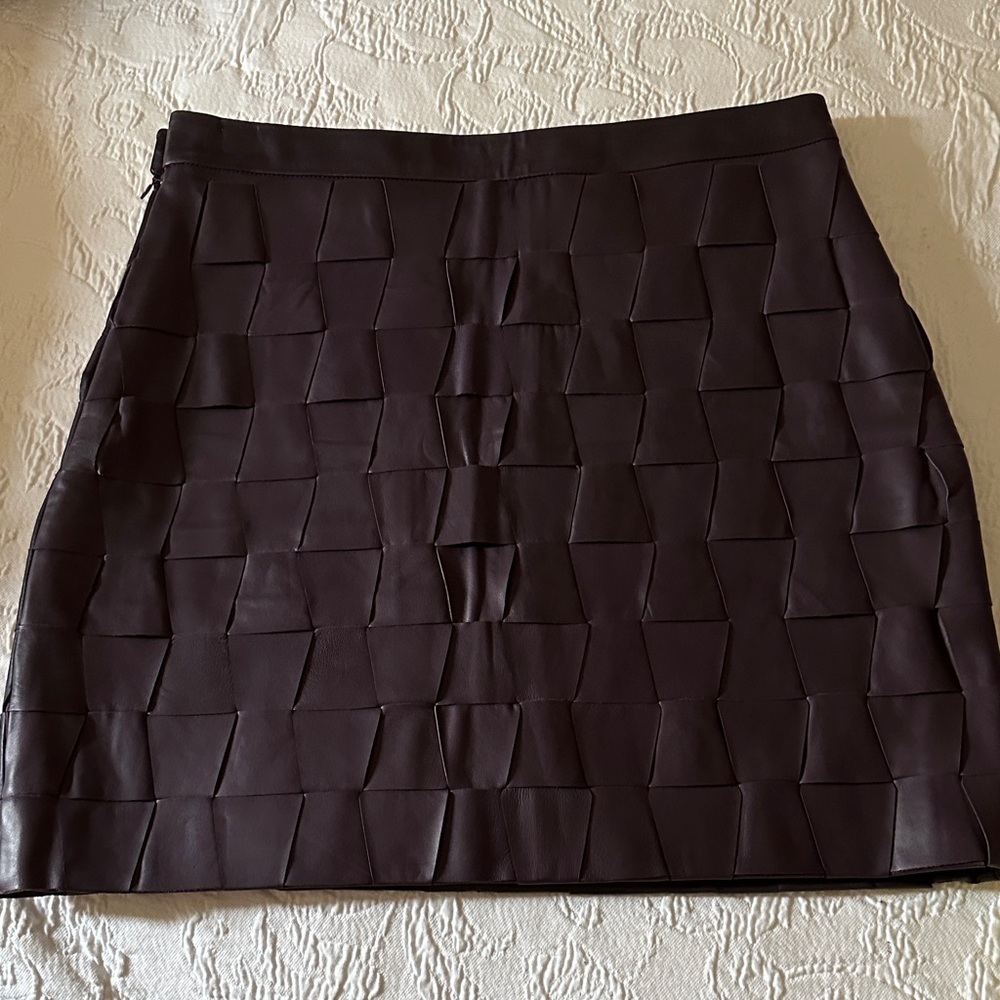 NWT woven leather skirt, size 8
